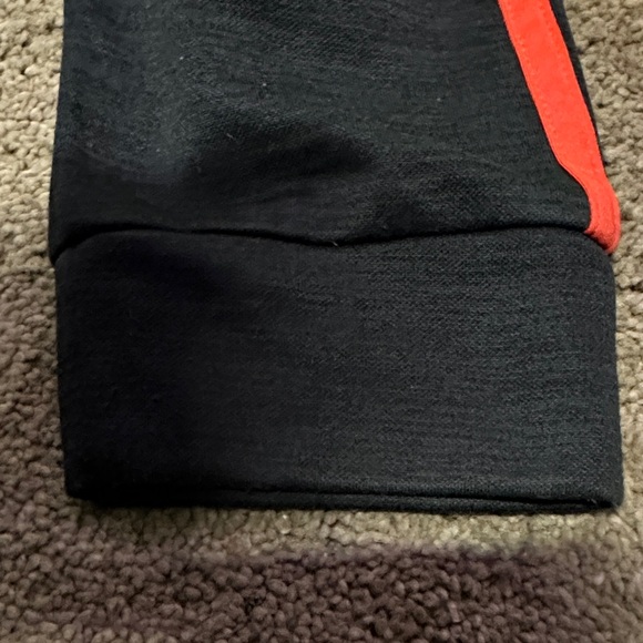 Adidas Boys Logo Hoodie Pullover Fleece Sweatshirt Gray Black Red Size L 14/16 - Picture 6 of 7